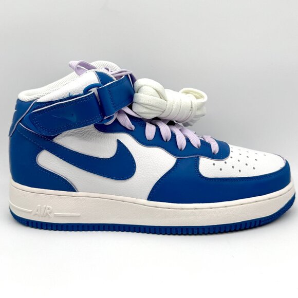 Nike Womens Air Force 1 Mid Shoes Sz 10.5 Military Blue Doll New DX3721-100 - Picture 2 of 12